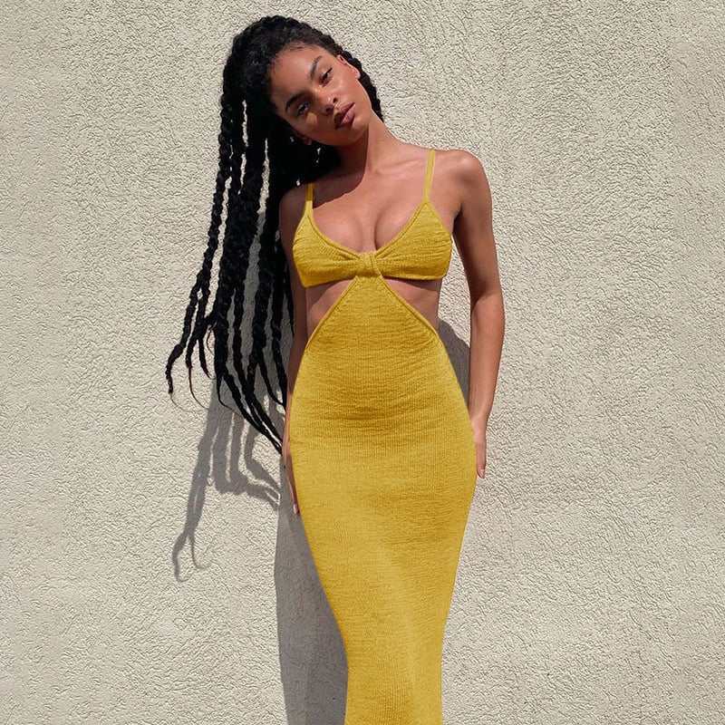 Elegant Hollow Out Party Club Sundress Dresses