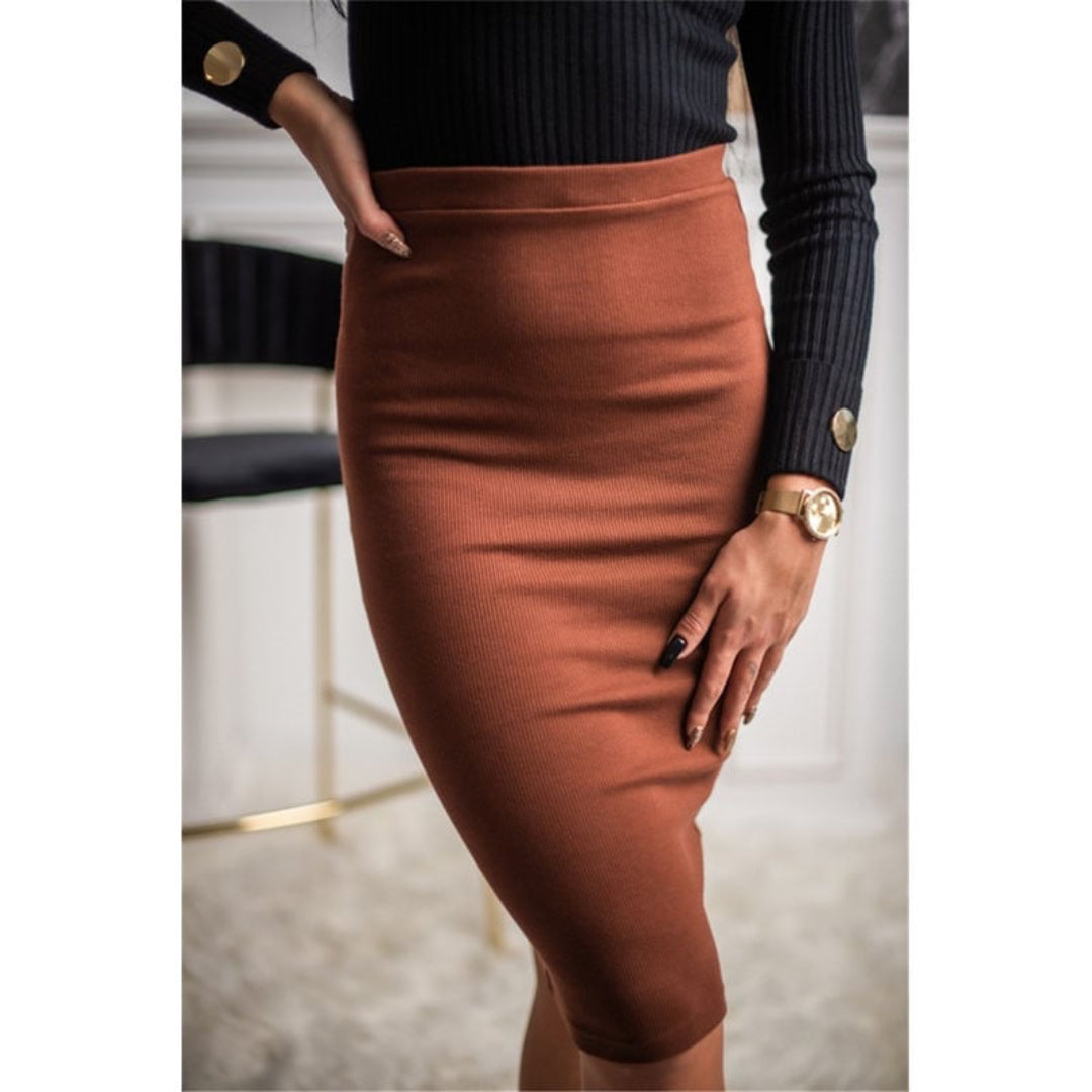 Elegant High-Waist Skinny Skirt for Women