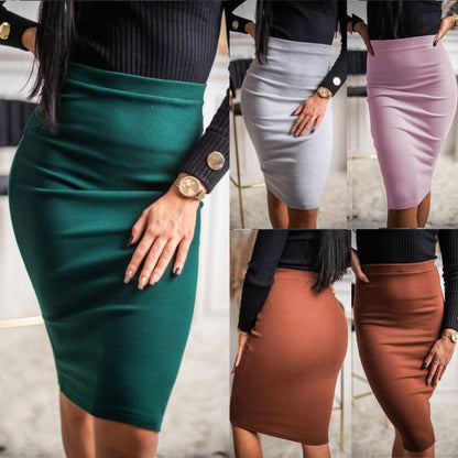 Elegant High-Waist Skinny Skirt for Women